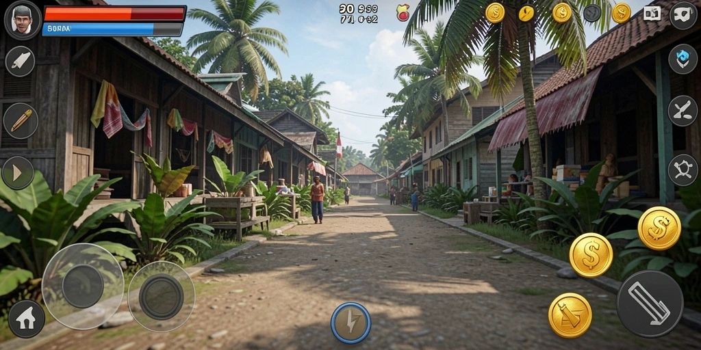 Tampilan permainan slot yang menarik dan berwarna-warni.