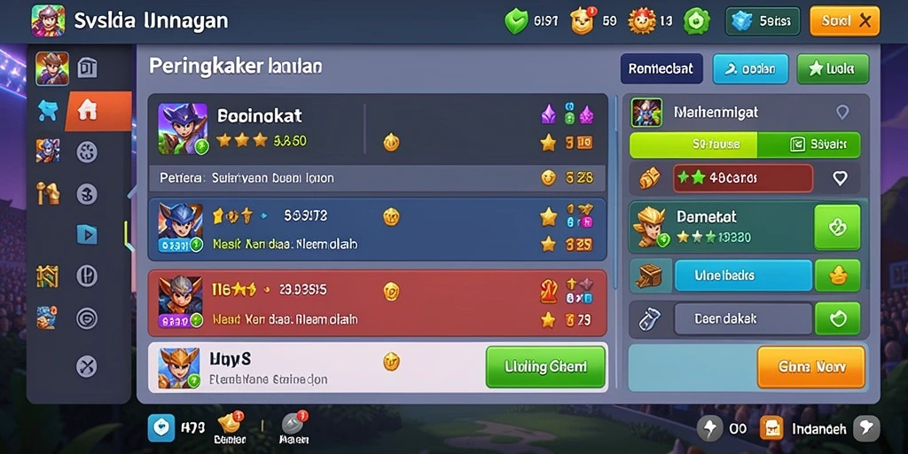 Screenshot menunjukkan tampilan antarmuka utama yang menarik.